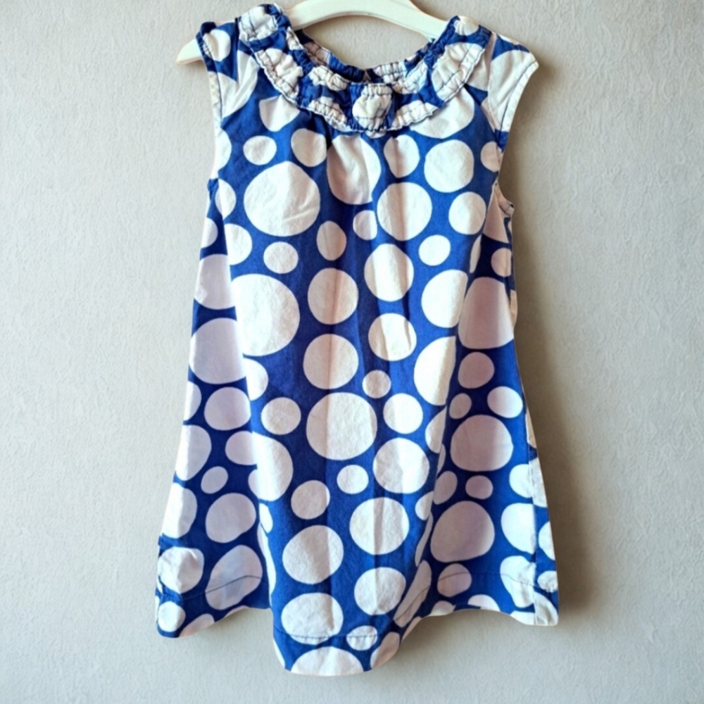 🌟 2T CHEROKEE Bubble Dress Blue White Sleeveless 4th of July Toddler 🌟